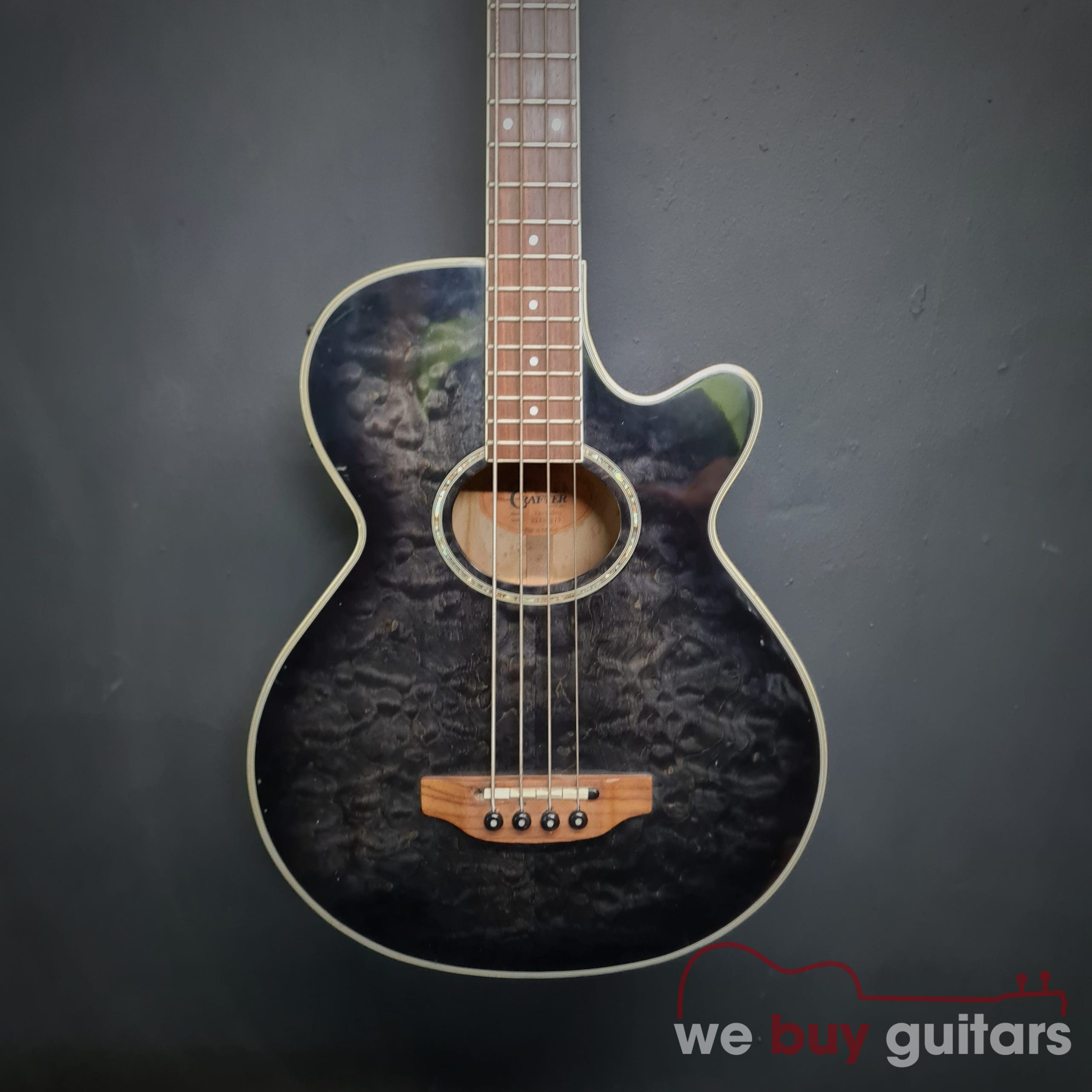 Crafter BA550EQ Acoustic Bass – Black (Used) - Image 7