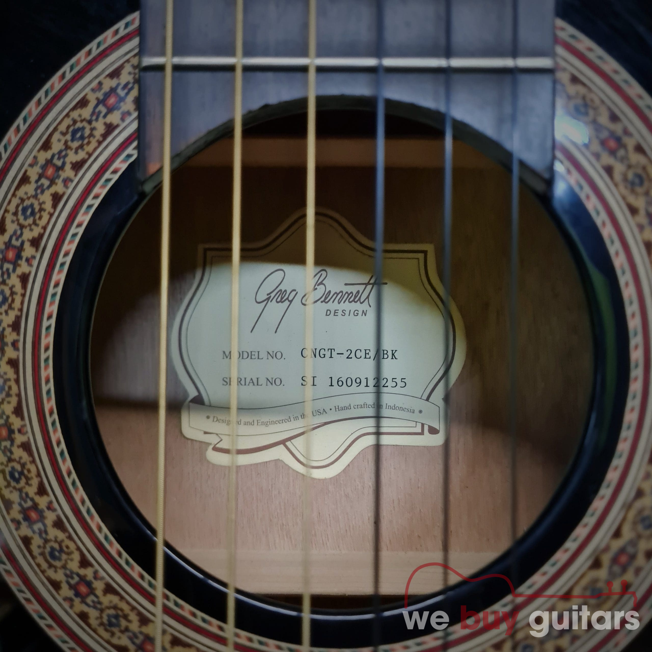 Greg Bennett Nylon String Guitar – Black (Used) - Image 4
