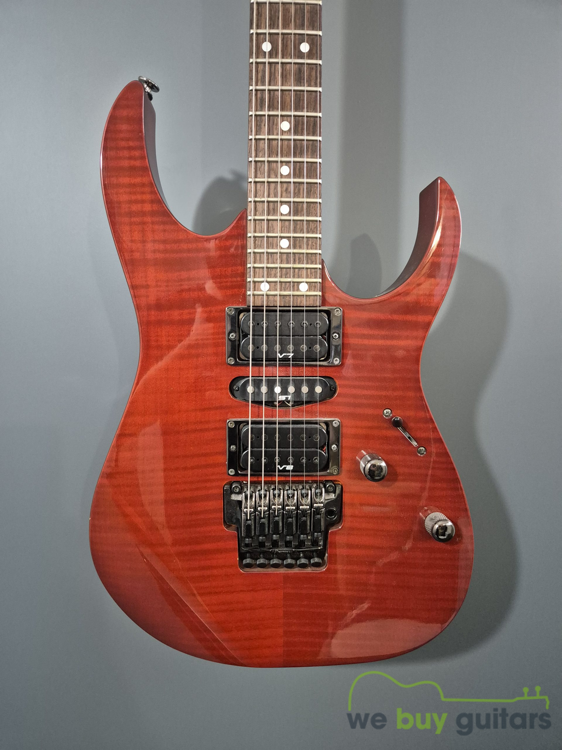Ibanez RG Series (RG570QM) - Transparent Red Quilted Maple - Image 2